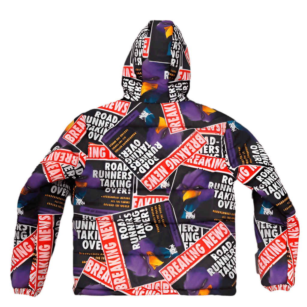 Breaking News Puffer Jacket - Road Runners World Global