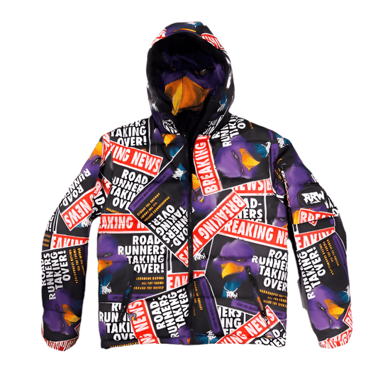Breaking News Puffer Jacket - Road Runners World Global