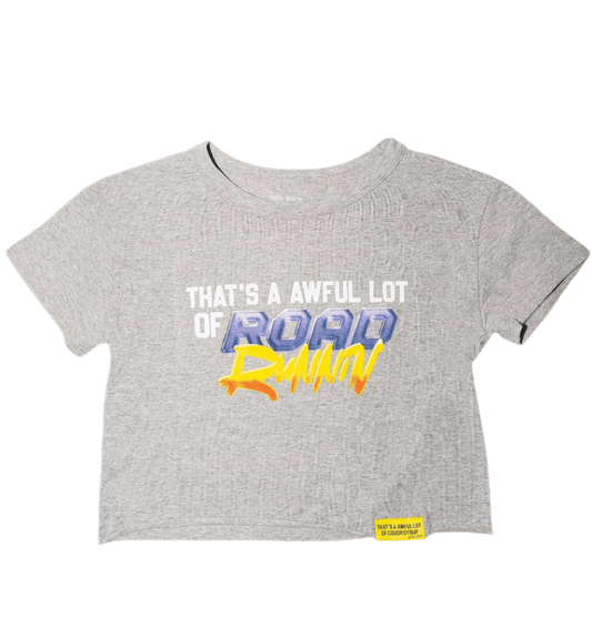 Grey Awful Lot of Roadrunin crop top womens - Road Runners World Global