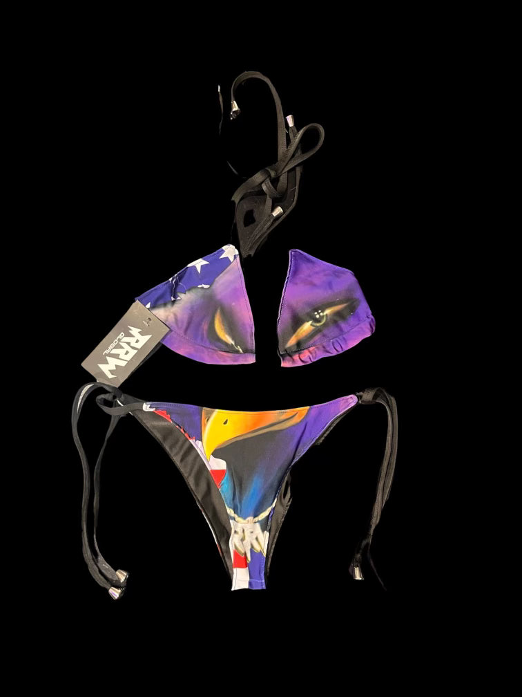 Roadrunnin Across America Thirsty Bird Bikini Set