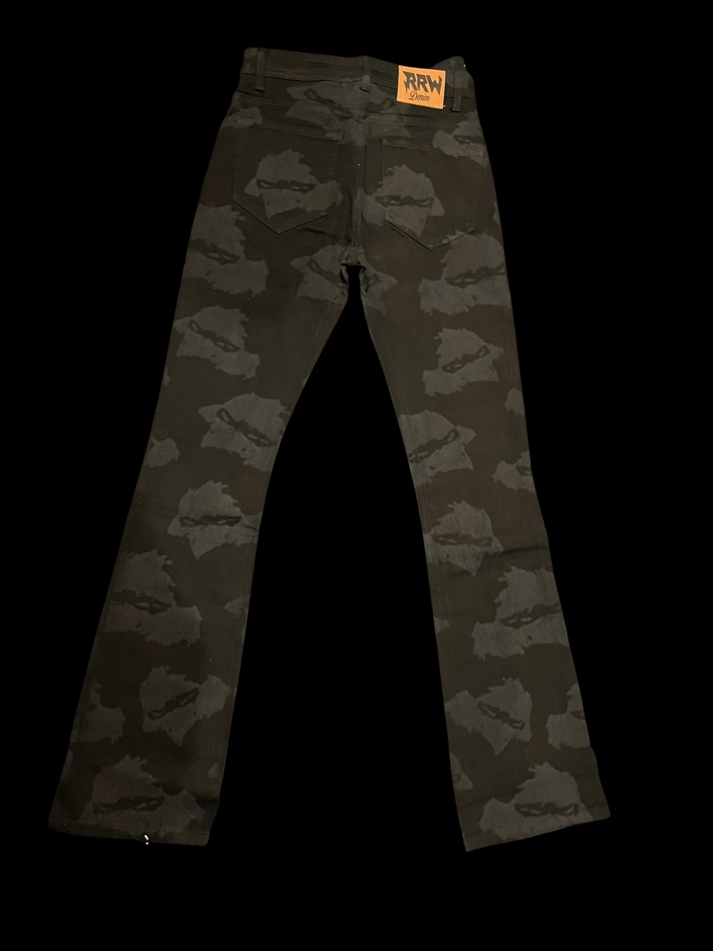 RRW Black Denim Flare Jeans