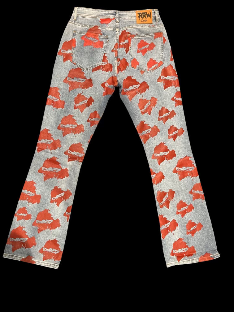 RRW Red Flare Jeans
