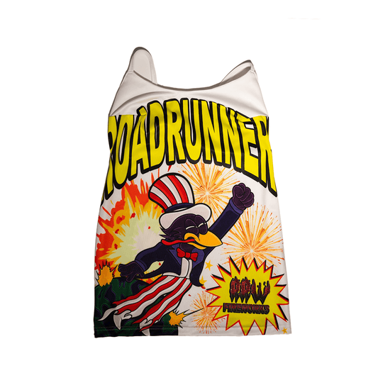 Land Of The RoadRunners Skank Dress (White) - Road Runners World Global