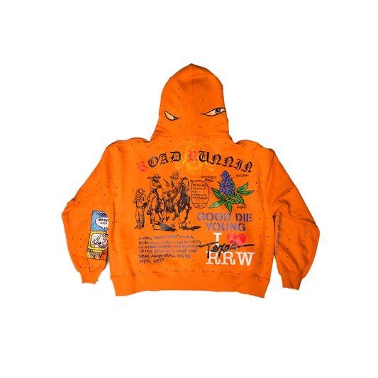 Piss On Rats Orange Zipup - Road Runners World Global