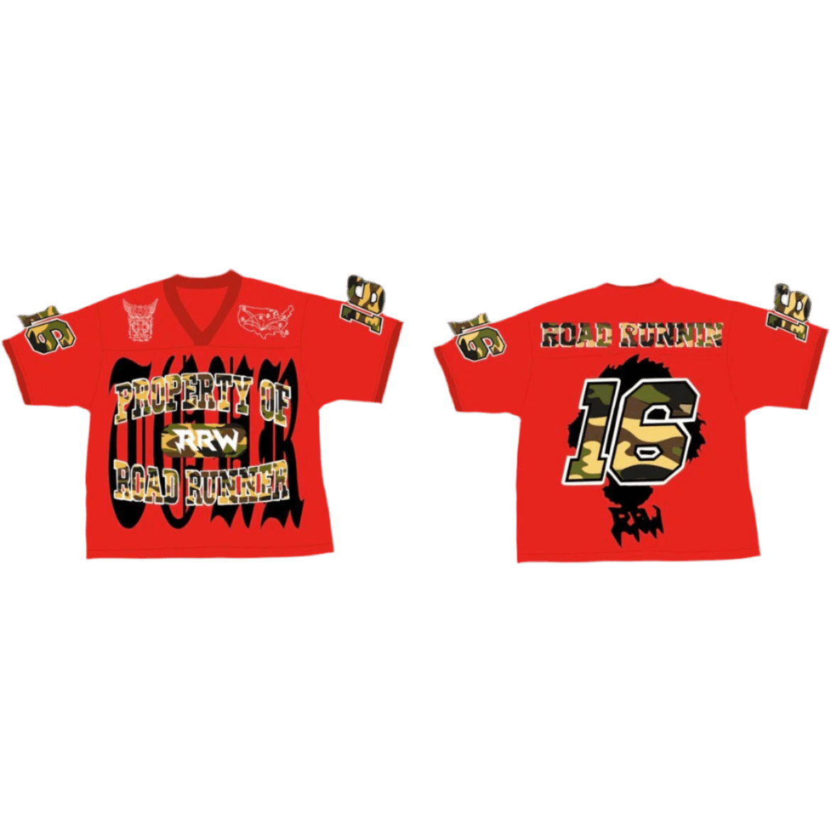 Property Of RRW Jersey (Red/Camo) - Road Runners World Global