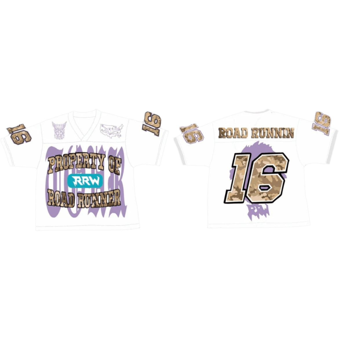 Property Of RRW Jersey (White/Lavendar) - Road Runners World Global
