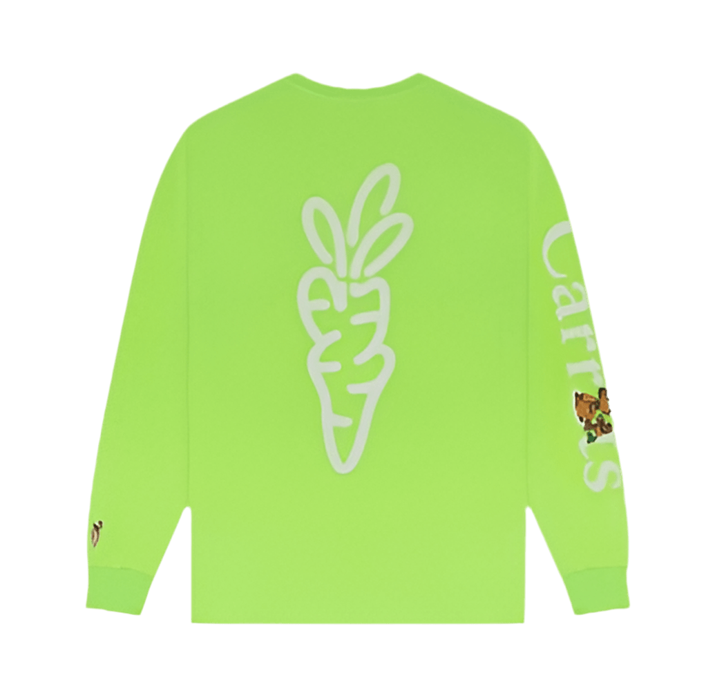 Roadrunner Carrots Long Sleeve Electric Green Tee - Road Runners World Global