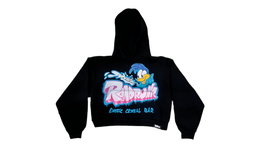 RoadRunner Cereal Bar Graffiti Staff Crop Hoodie - Road Runners World Global