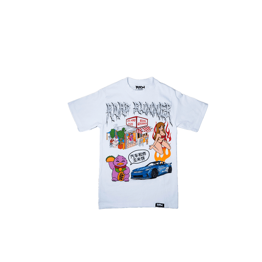 RoadRunner X Cars & Tacos Tee (White) - Road Runners World Global
