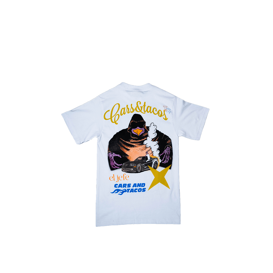 RoadRunner X Cars & Tacos Tee (White) - Road Runners World Global