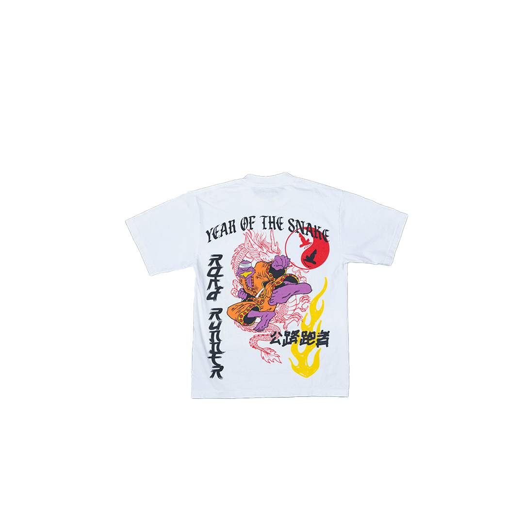 RoadRunner Year Of the Snake Tee (White) - Road Runners World Global