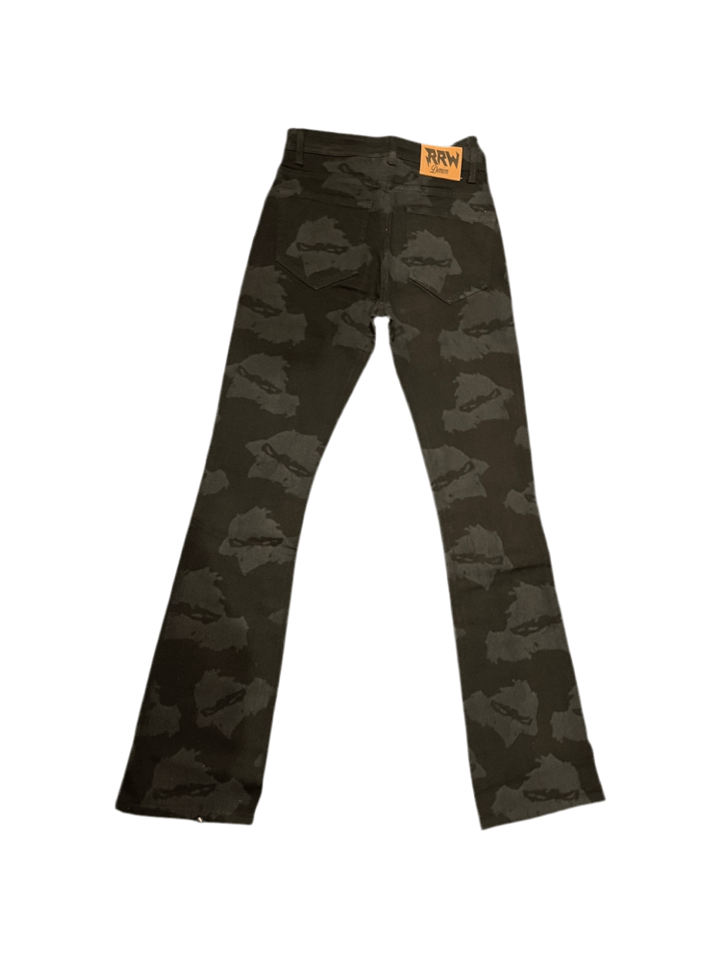 RRW Black Flare Denim Jeans - Road Runners World Global