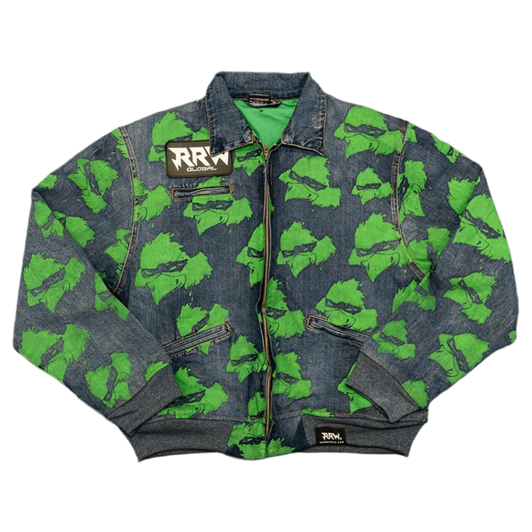 RRW Denim Trucker Jacket Slime Green - Road Runners World Global