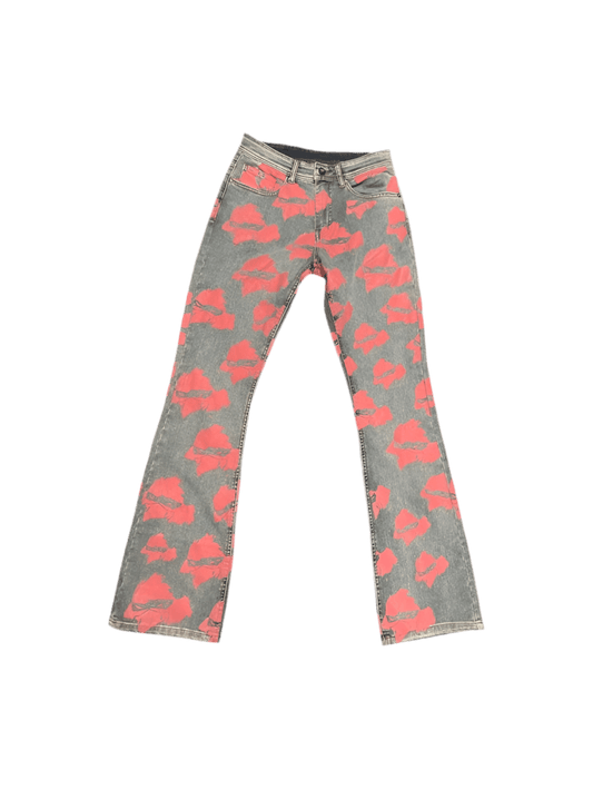 RRW Pink Flare Denim Jeans - Road Runners World Global
