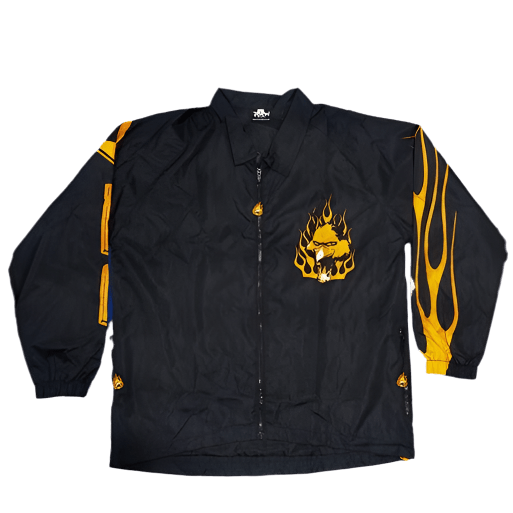 RRW RETRO FLAME WINDBREAKER SET (NEON ORANGE) - Road Runners World Global