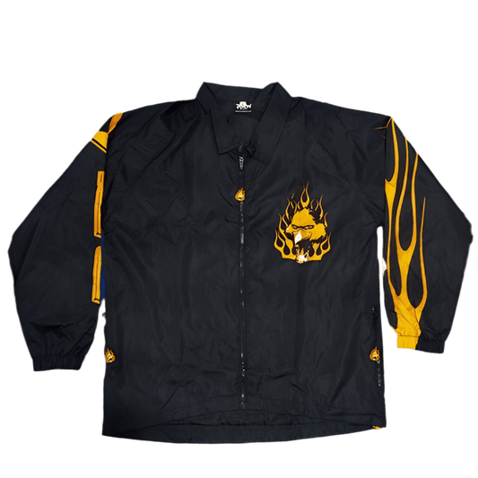 RRW RETRO FLAME WINDBREAKER SET (NEON ORANGE) - Road Runners World Global