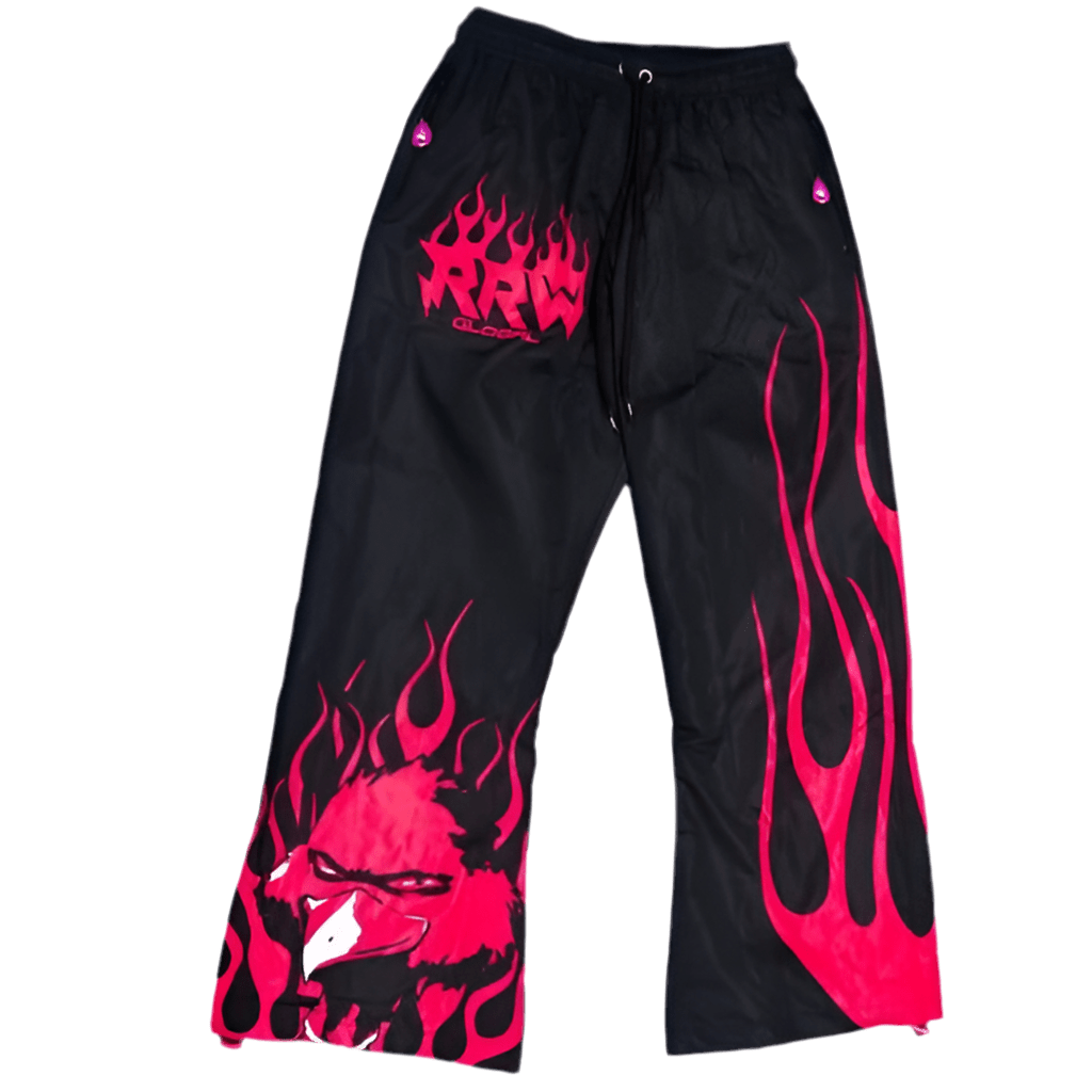 RRW RETRO FLAME WINDBREAKER SET (NEON PINK) - Road Runners World Global