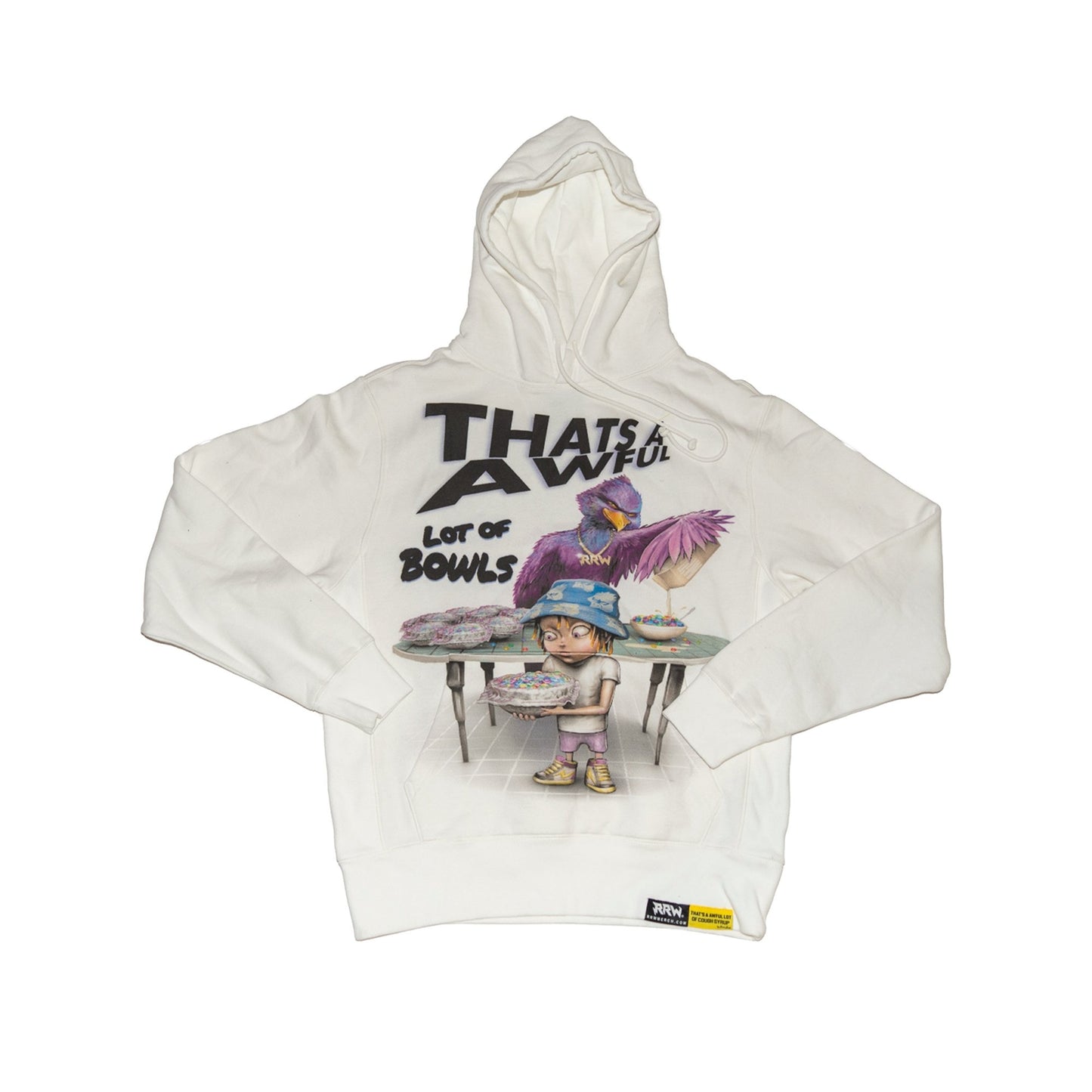 Awful Lot of Cereal Bowls cream hoodie - Road Runners World Global