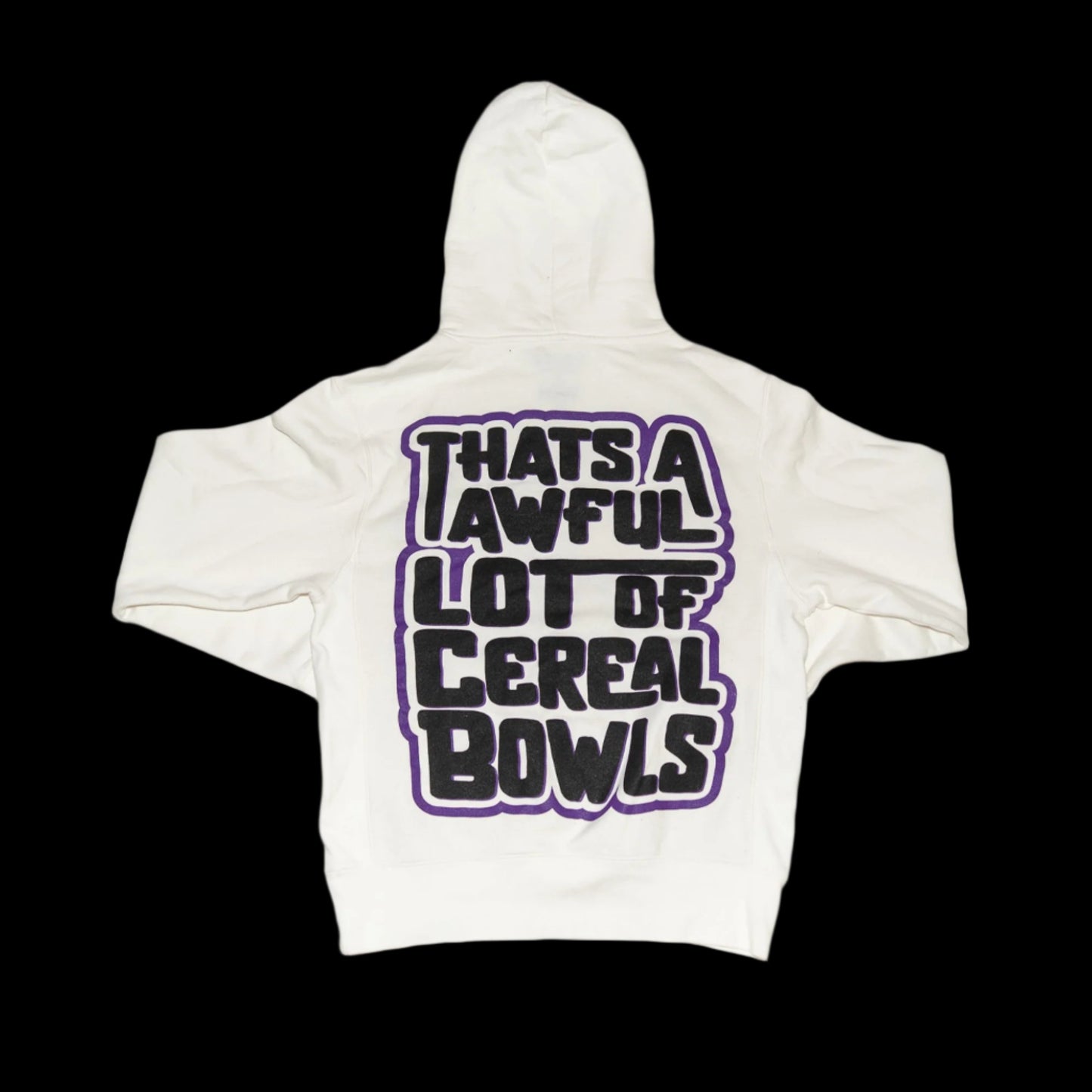 Awful Lot of Cereal Bowls cream hoodie - Road Runners World Global