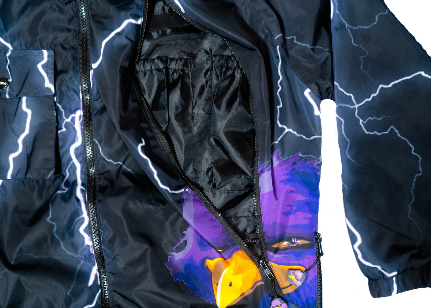 Black RRW Lightning Tech Windbreaker - Road Runners World Global