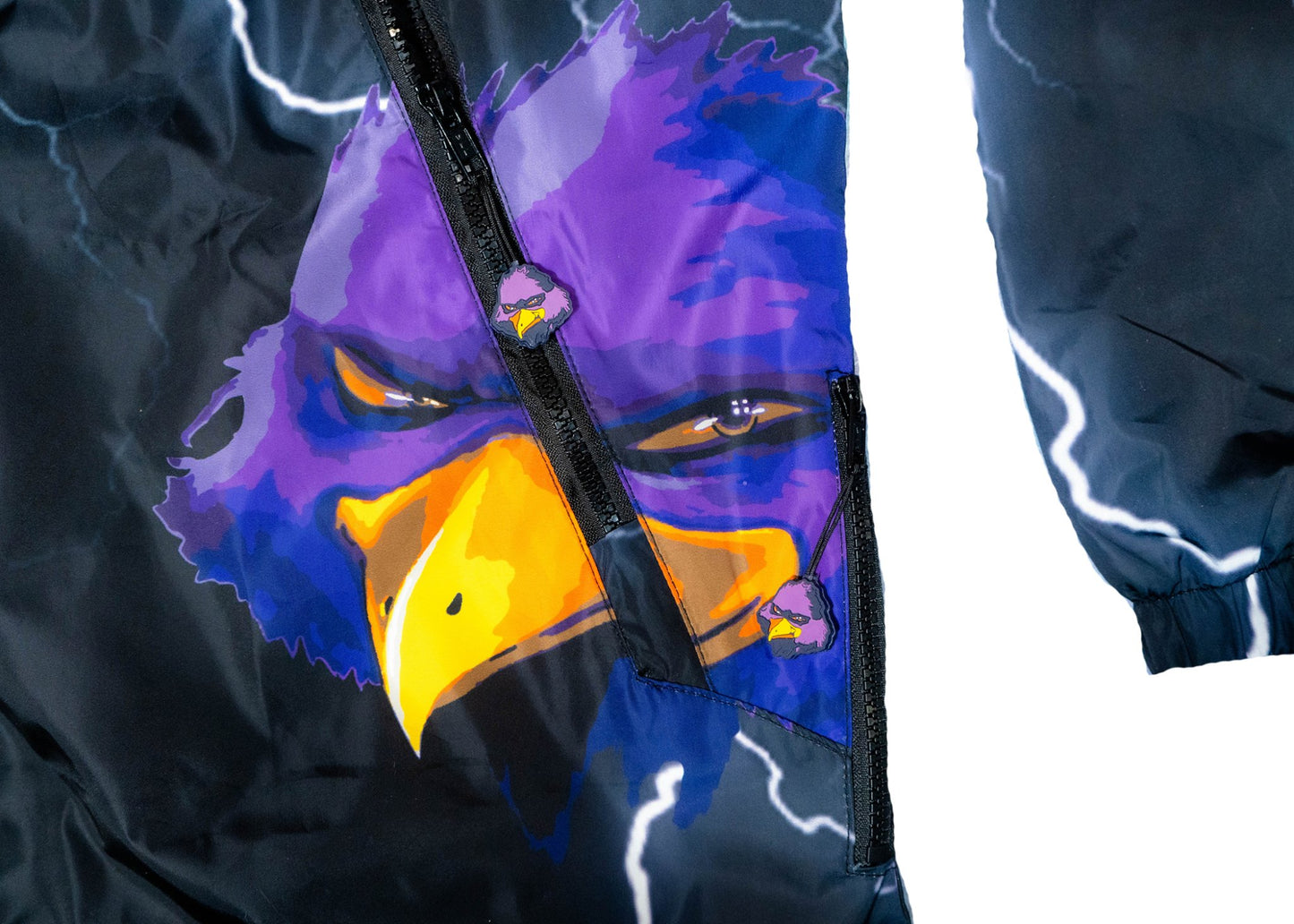 Black RRW Lightning Tech Windbreaker - Road Runners World Global