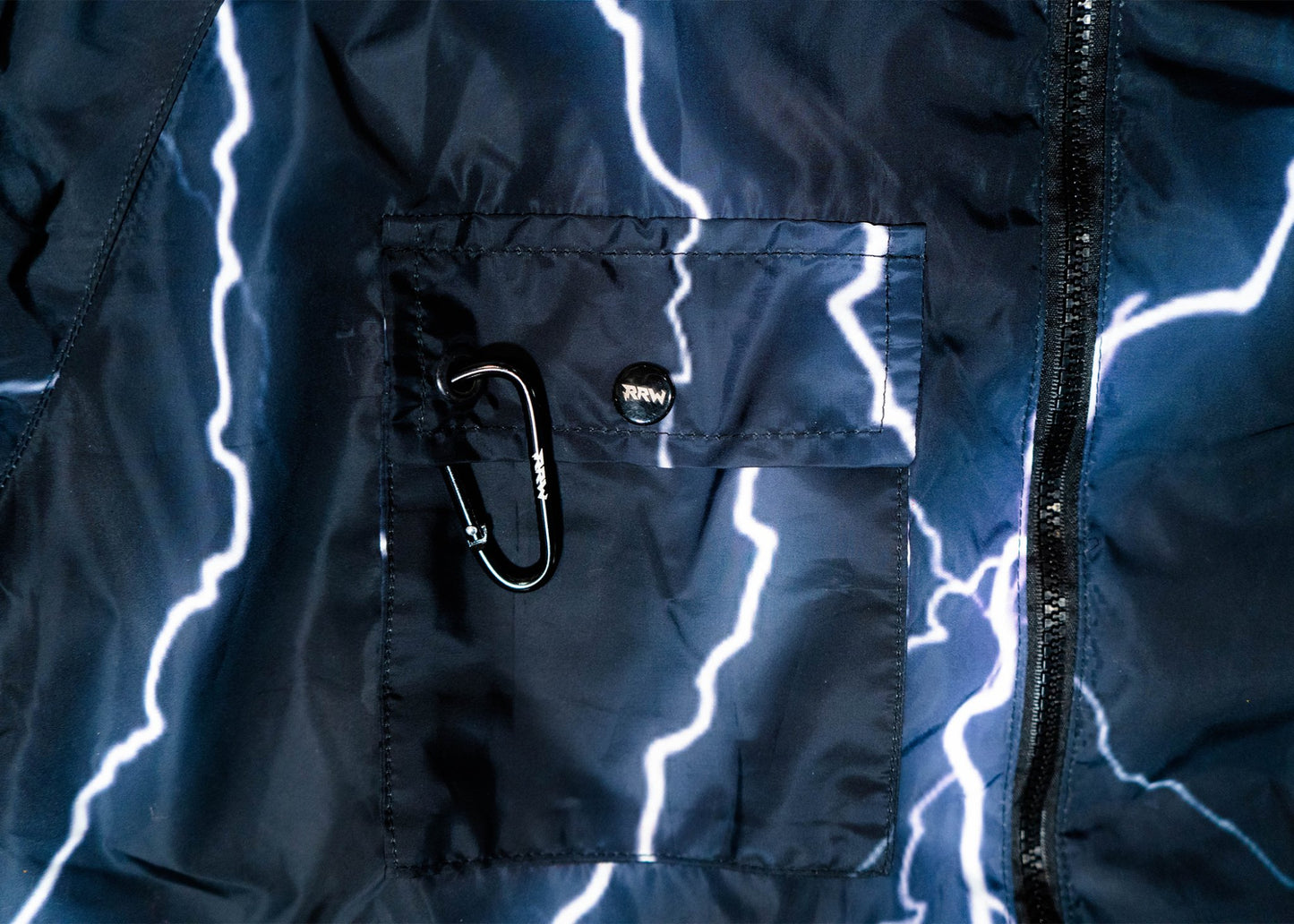 Black RRW Lightning Tech Windbreaker - Road Runners World Global