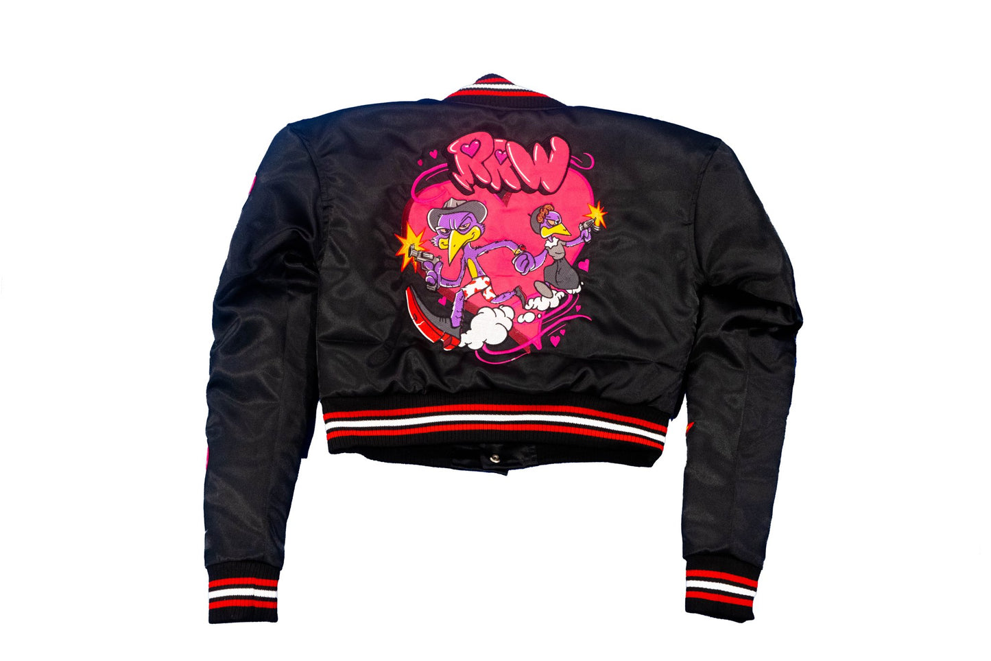 Bonnie & Clyde Cropped Bomber Jacket (Women’s) - Road Runners World Global