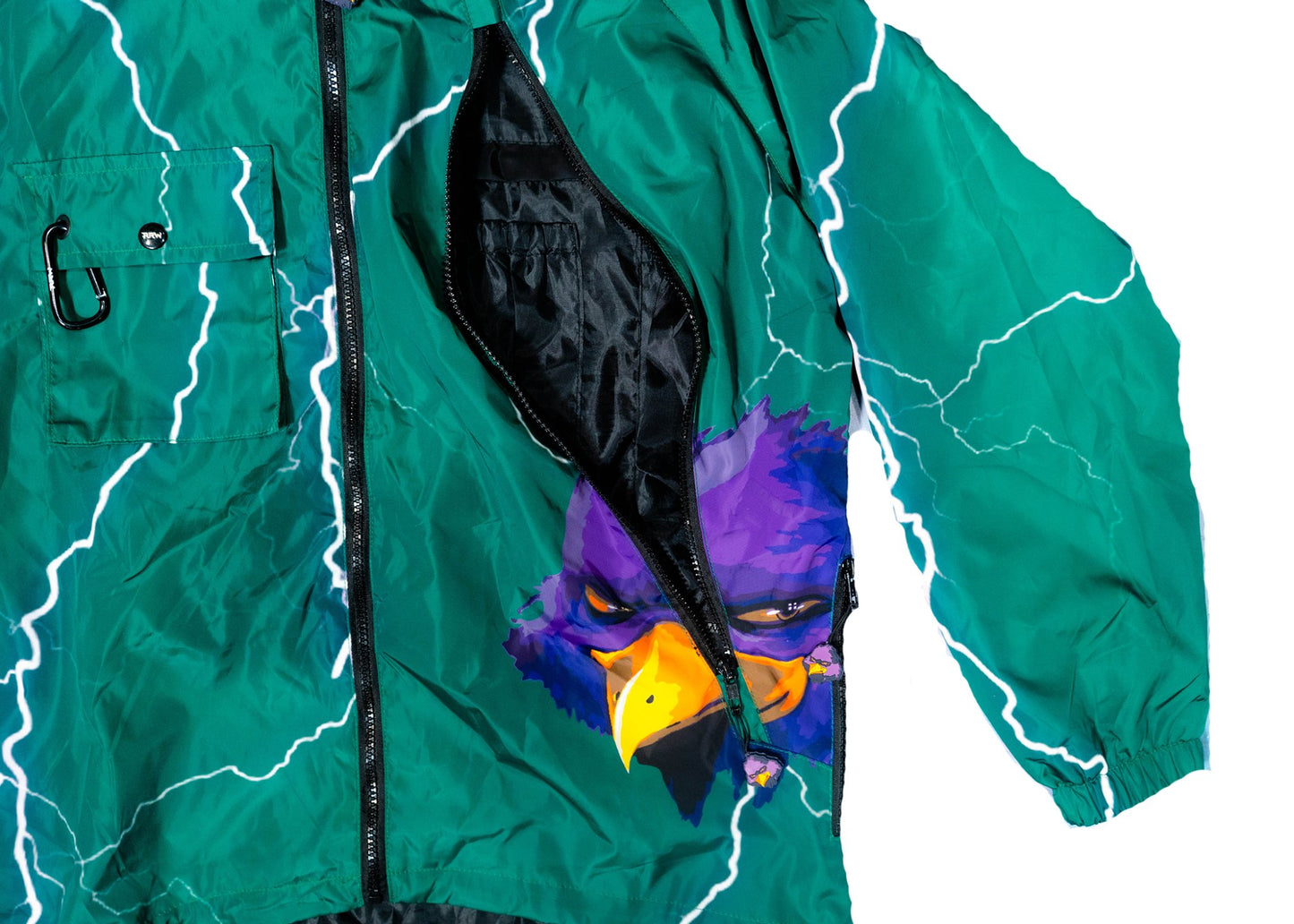 Green RRW Lightning Tech Windbreaker - Road Runners World Global