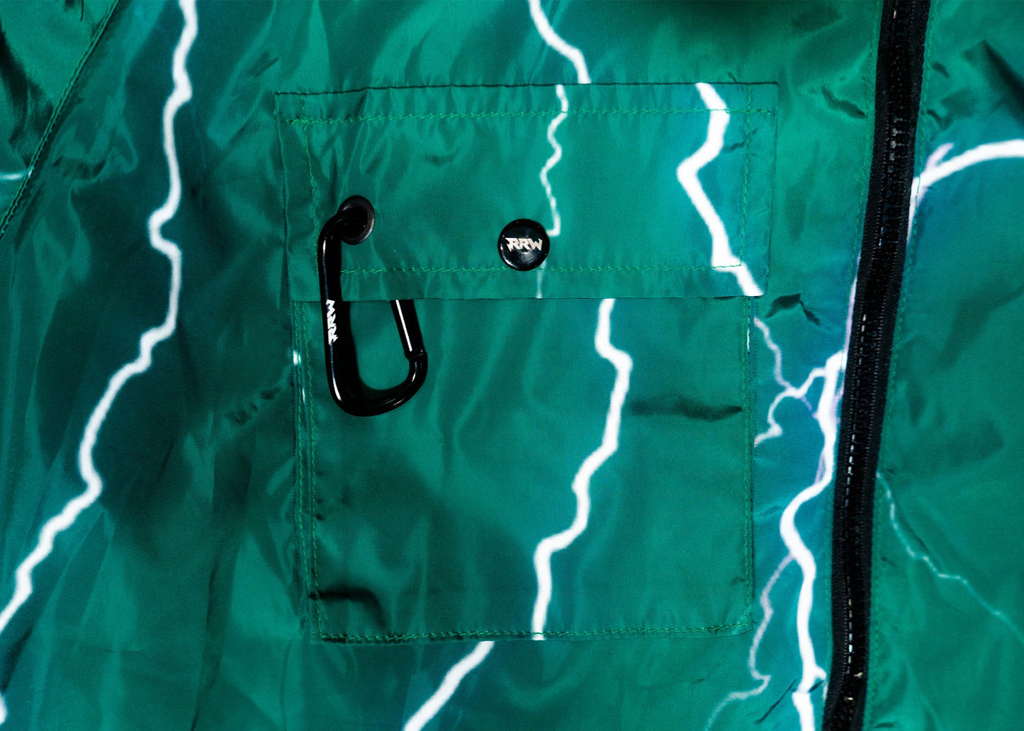 Green RRW Lightning Tech Windbreaker - Road Runners World Global