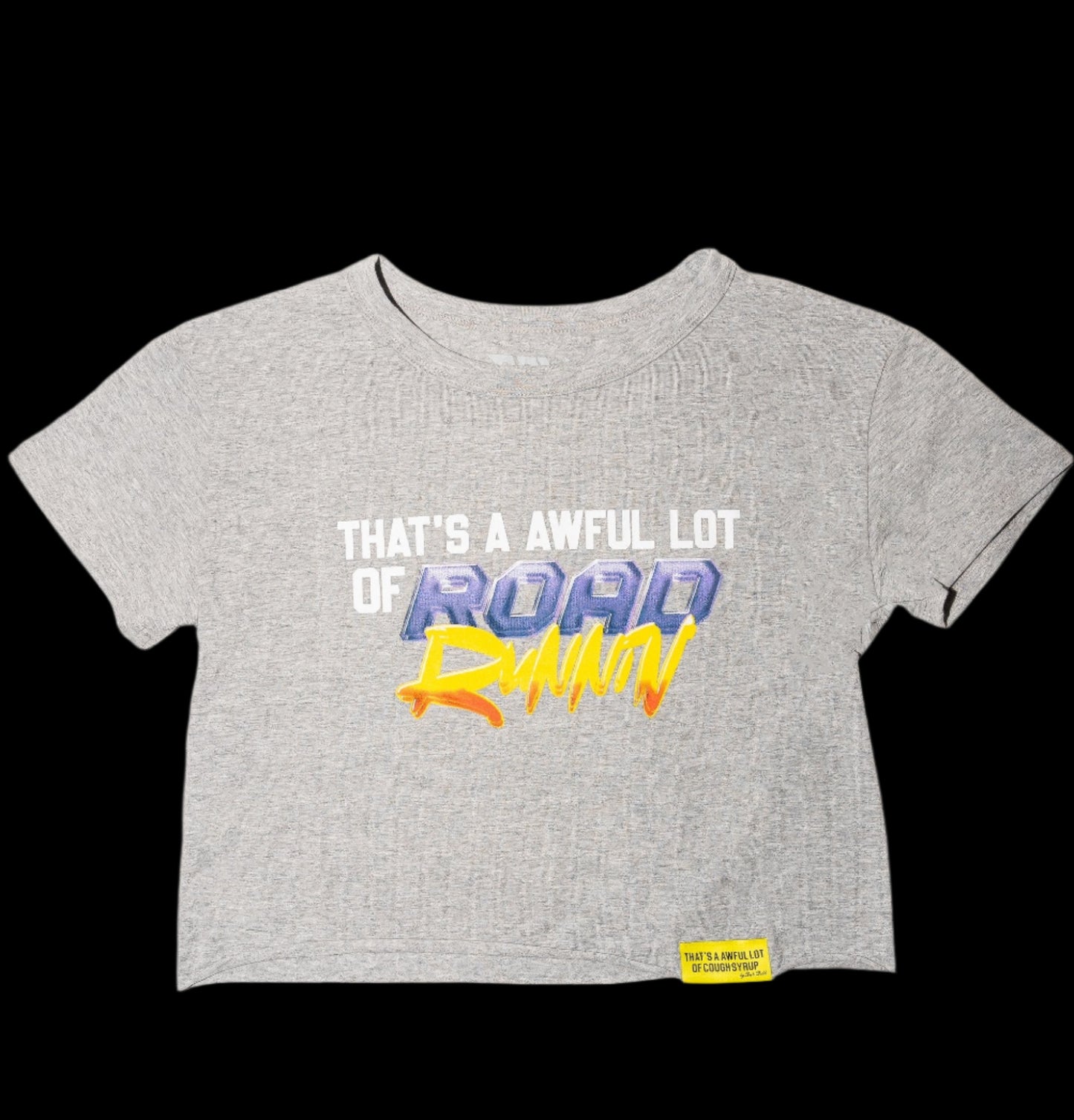 Grey Awful Lot of Roadrunin crop top womens - Road Runners World Global
