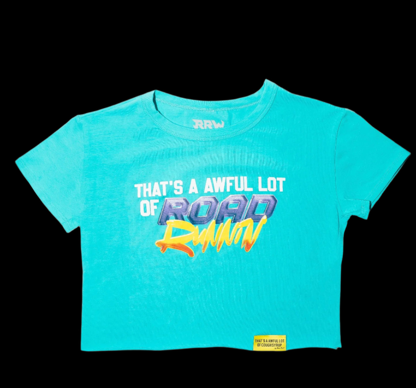 Light Blue Awful Lot of Roadrunin Crop Top Womens - Road Runners World Global