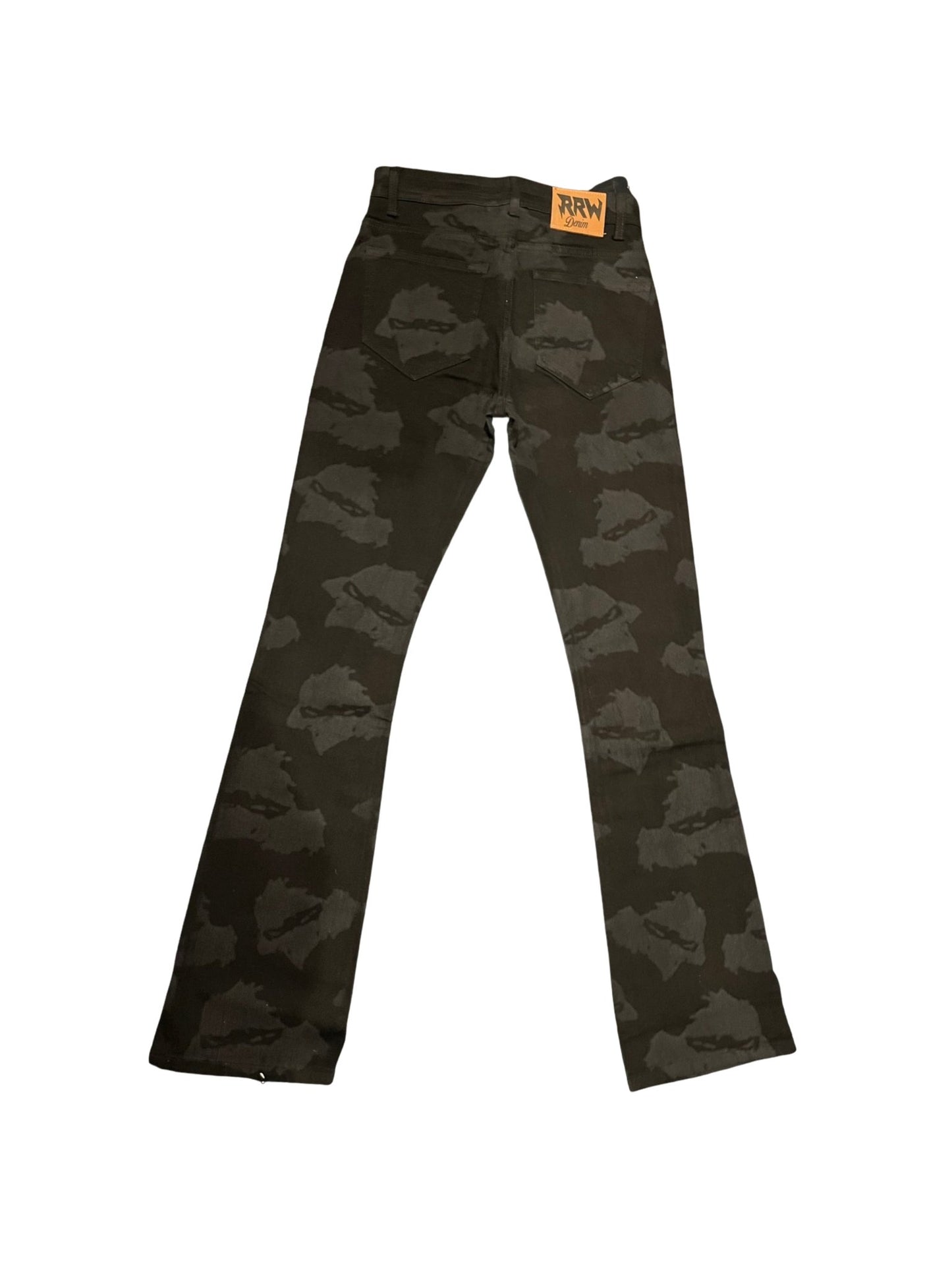 RRW Black Flare Denim Jeans - Road Runners World Global