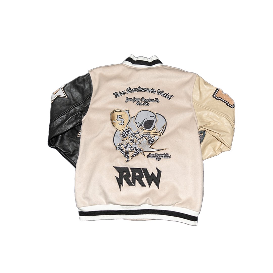RRW Bones & Currency Varsity Jacket - Road Runners World Global