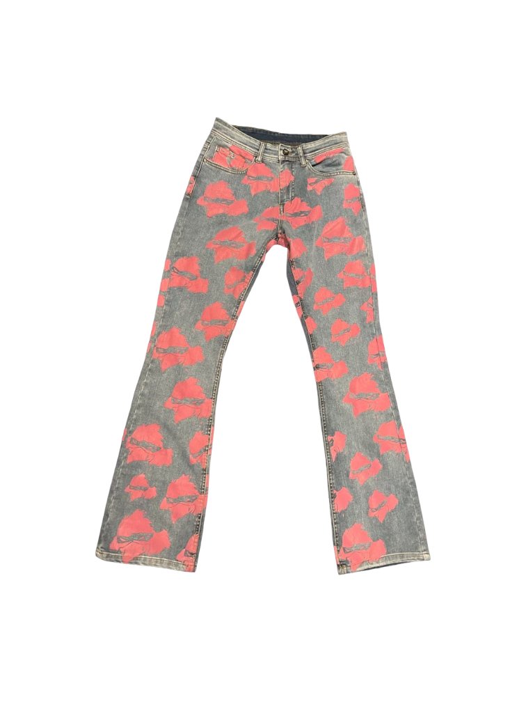 RRW Pink Flare Denim Jeans - Road Runners World Global
