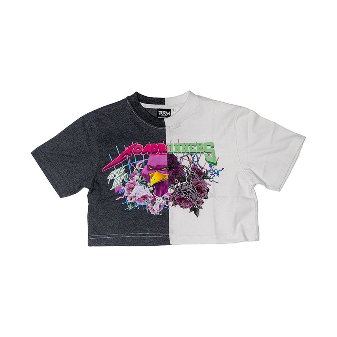 RRW split women’s crop tee - Road Runners World Global