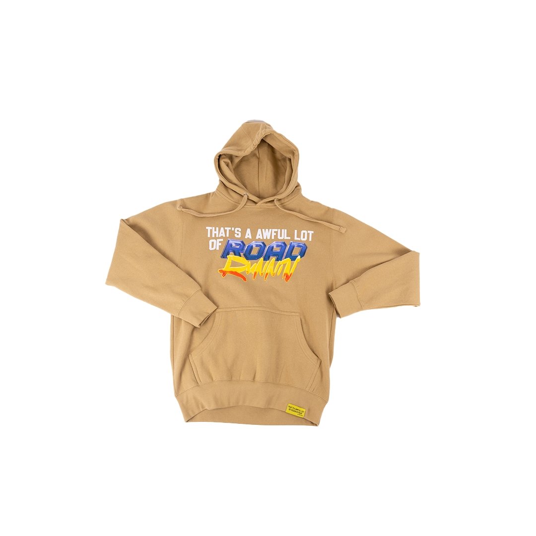 That’s a awful lot of roadrunin hoodie tan - Road Runners World Global