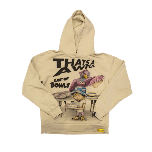 Awful Lot of Cereal Bowls cream hoodie - Road Runners World Global