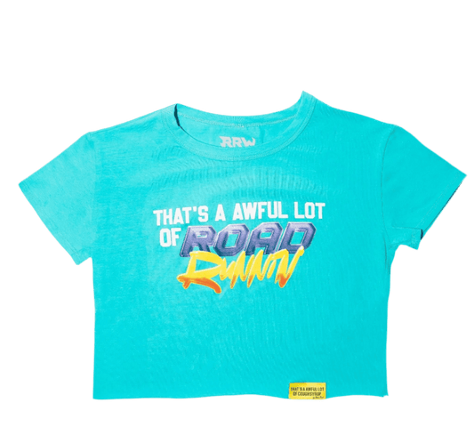 Light Blue Awful Lot of Roadrunnin Crop Top - Road Runners World Global