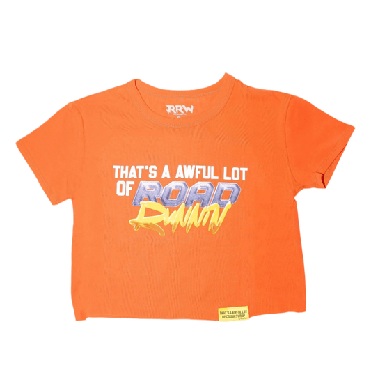 Orange Awful Lot of Roadrunin Crop Top - Road Runners World Global