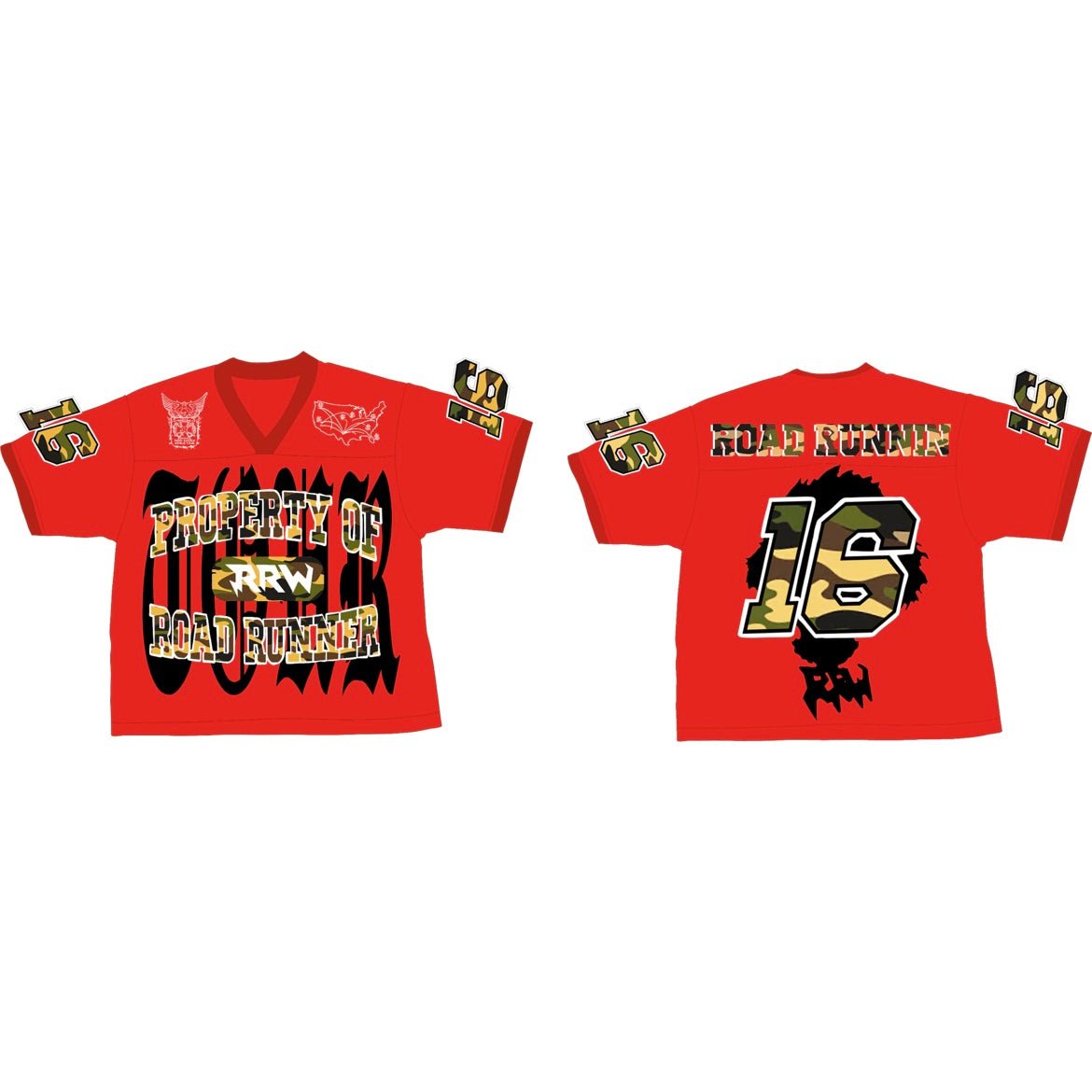 Property Of RRW Jersey (Red/Camo) - Road Runners World Global