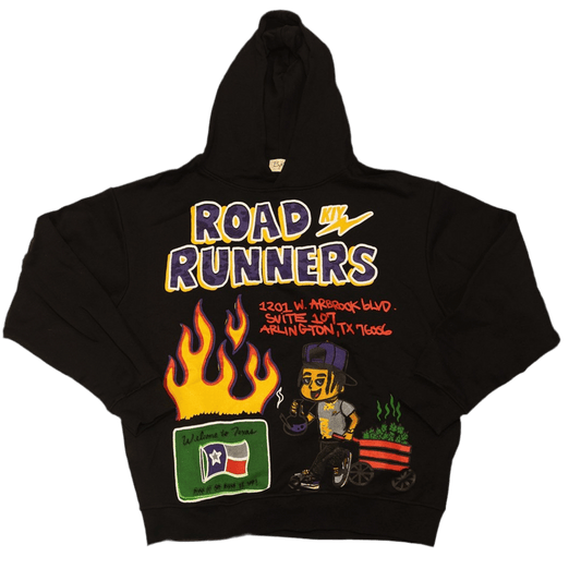 RRW x KIY collage hoodie black - Road Runners World Global