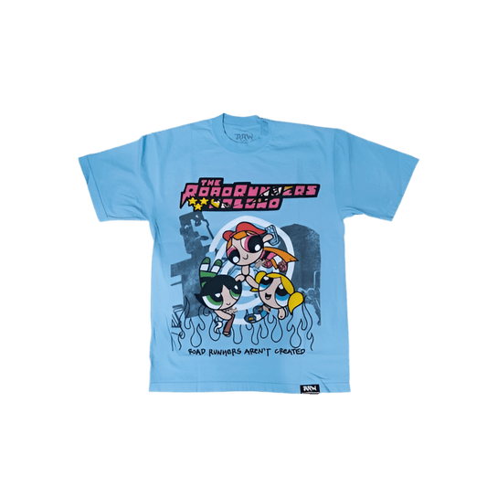 RRW x PowerPuff Blue Shirt - Road Runners World Global