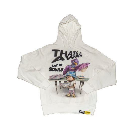 Awful Lot of Cereal Bowls cream hoodie - Road Runners World Global