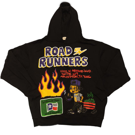 RRW x KIY collage hoodie black - Road Runners World Global