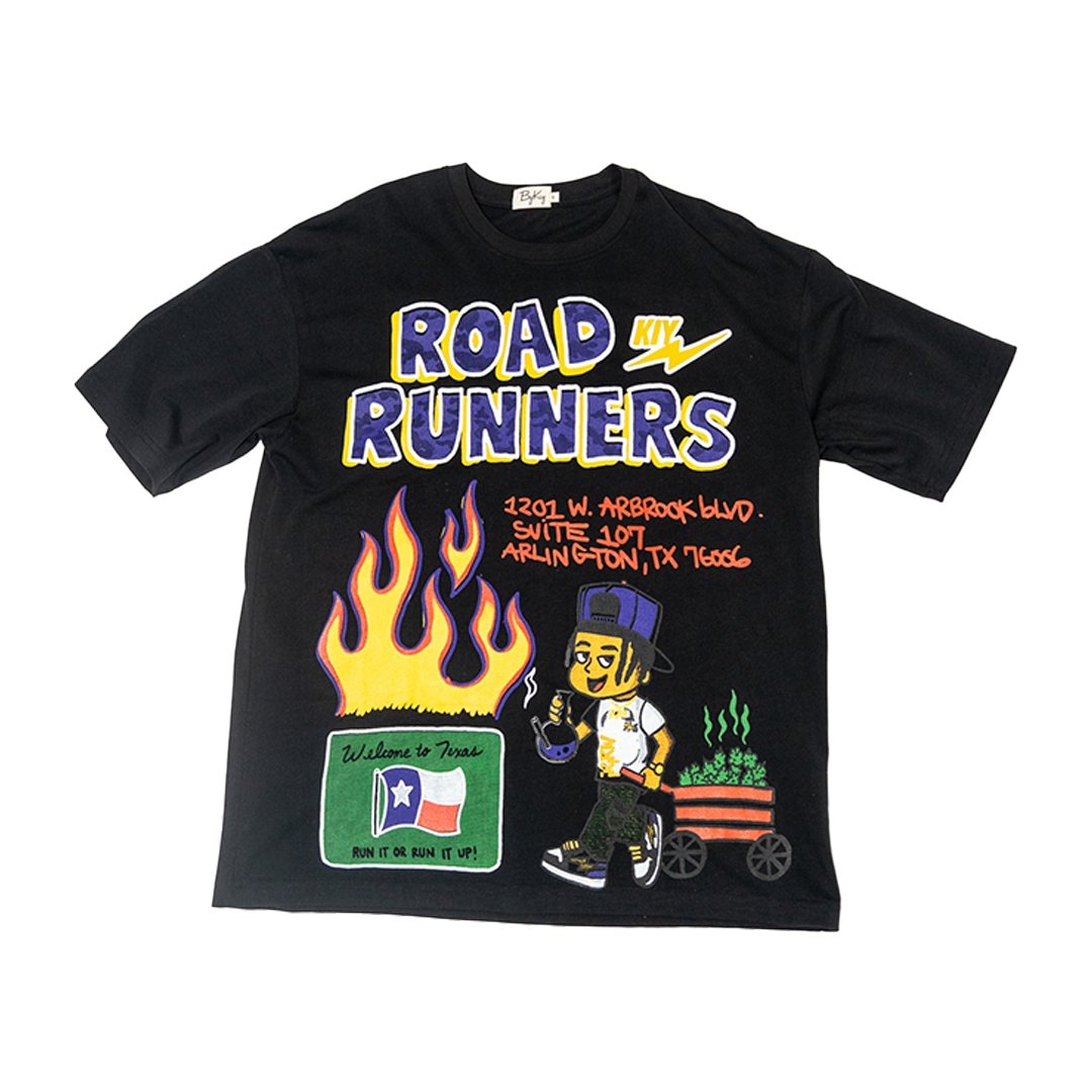 RRW x KIY Collage tee Black - Road Runners World Global