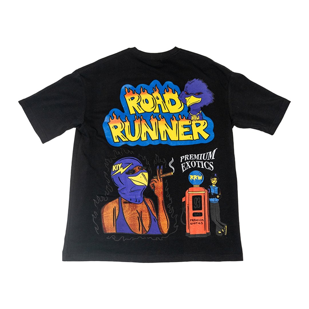 RRW x KIY Collage tee Black - Road Runners World Global